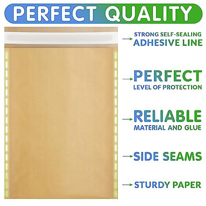 Kraft Bubble Mailers 6 x 9 Inch Natural Brown, Padded Envelopes Self Seal, Pack of 350, Bubble Lined Kraft Paper Mailing Envelopes for Shipping - color: Brown, size: 6" x 9" / 350 Pack