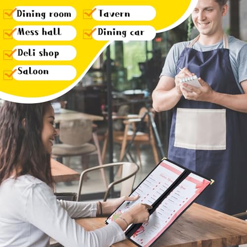Ziliny 10 Pcs 4.5 x 11 in Transparent Restaurant Menu Covers, Clear Covers