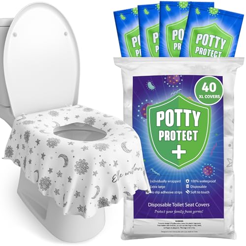 Eli with Love 40 Extra Large Disposable Toilet Seat Cover by Eli with Love – Toddler Toilet Covers for Full Coverage On Toilet or Potty – Ideal Travel Toilet Seat Covers for Kids and Adults (Boho) - color: Boho
