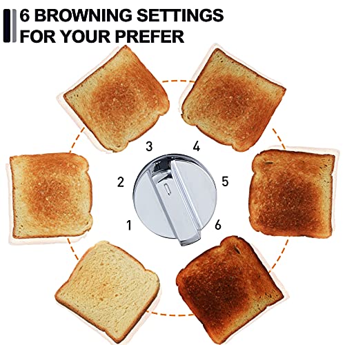CUSIMAX 2 Slice Stainless Steel Toaster with Digital LED Display, Black - color: Black Stainless Steel, size: 2 Slice