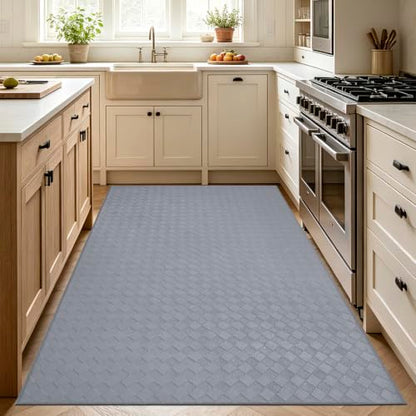 Kitchen Mats and Rugs Cushioned Anti-Fatigue, 35.4" x 59.1", Gray - color: Grey, size: 59.1"L x 35.4"W x 0.4"Th