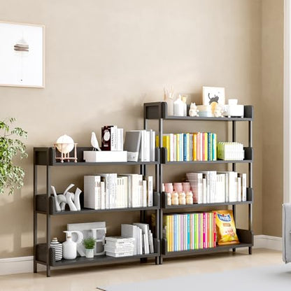 OSCHF Wide Open Shelf Bookcase, 3-Tier, Full Black - color: Black, size: 3-Tier