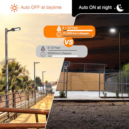 ledmo 300W LED Parking Lot Light with Dusk to Dawn Photocell 36000LM 5000K - size: Big/300/Slip Fitter