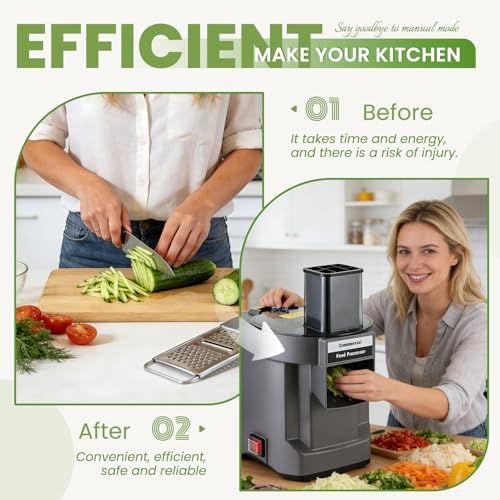 5 in 1 Commercial Food Processor, Electric Vegetable Chopper