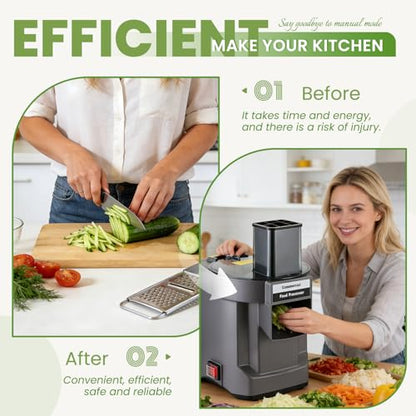 5 in 1 Commercial Food Processor, Electric Vegetable Chopper