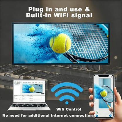 P3 Images Video Led Signs LED Display,IP65 Waterproof Outdoor Programmable Scrolling LED Sign, WIFI & USB Control, Adjustable Brightness & High Resolution, Sports Ticker Digital Display Board Electronic Menu Store Signs for Business Adversting - size: P3