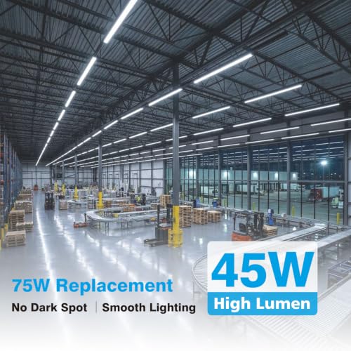 R17D T8 LED Tube Lights, F60T12 HO Fluorescent Replacement, 10-Pack