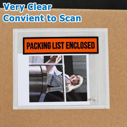 1000pcs 7.5"x5.5" Packing List Envelopes Self-seal Packing Slip Envelope Pouches Shipping Label Sleeves Top Loading Packing List Enclosed Bags. - size: 7.5"x5.5"