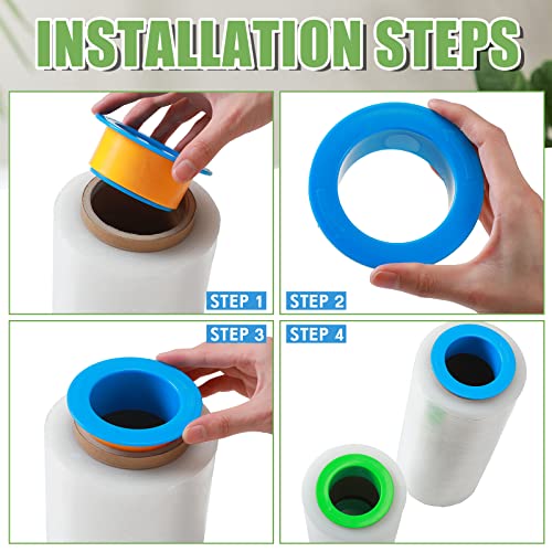 Marsui 12 Pairs Shrink Wrap Handles Fit 3 Inch Core, Plastic Pallet Moving