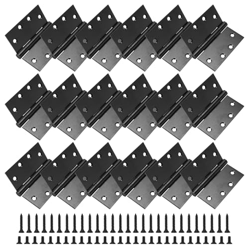 18 Pack Black Door Hinges for Interior and Exterior Doors, 4.5 Inch Heavy Duty Stainless Steel Hinges Ball Bearing Door Hinges with Square Corners, Matte Black - color: Matte Black