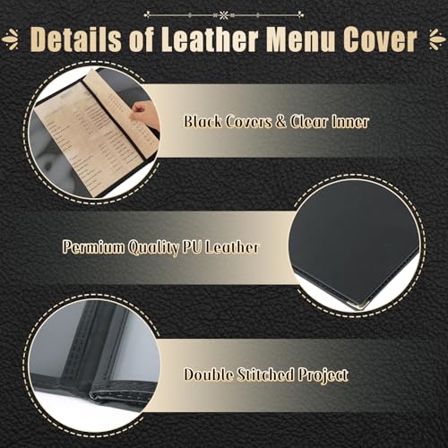 Restaurant Menu Cover Holders, Coffee (10, 6 View (8.5"x11")) - size: 6 View (8.5" x 11")