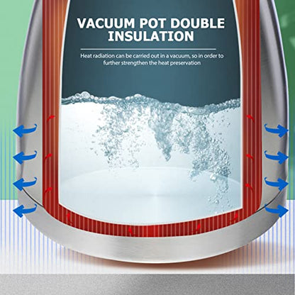 Stainless Steel Thermal Bottle Double-wall Insulated Kettle Vacuum Pot for Home Office Travel Water Container with Anti-leak Design