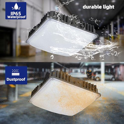 2Pack LED Canopy Light Fixture,8400Lm 70W,110V AC - size: Canopy-light