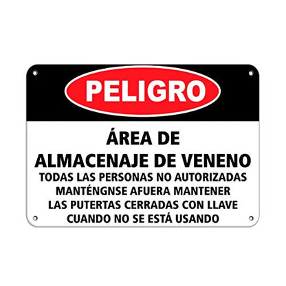 Danger Poison Storage Area Authorized Persons Only Label Vinyl Decal Sticker Kit OSHA Safety Label Compliance Signs 8"