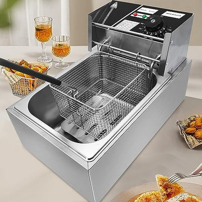 Commercial Electric Deep Fryer, 11.4QT Electric Fryer With Basket - size: 11.4QT