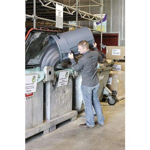 Rubbermaid Commercial Products BRUTE Heavy-Duty Round Garbage Can with Venting Channels, 44 Gallon, White, Waste Container for Landscapers/Construction Sites/Restaurants/Offices/Warehouses/Home - color: White, size: 44 Gallon
