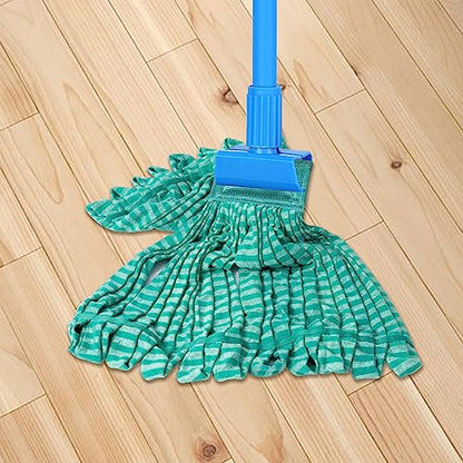 2 Pack Large Microfiber Tube Mop Heads,6 inch,Heavy Duty Mop Head,Highly Absorbent,Commercial Mop Head Replacement,Wet Mop Heads Replacement,for Hardwood, Tile, Laminate Floors,Green - color: Green