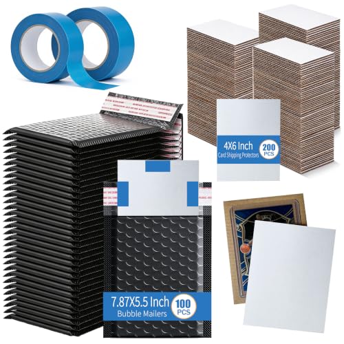 ANSSDO 302 Pcs Trading Cards Shipping Supplies Packaging Protector Kit - color: 4x6 Inches