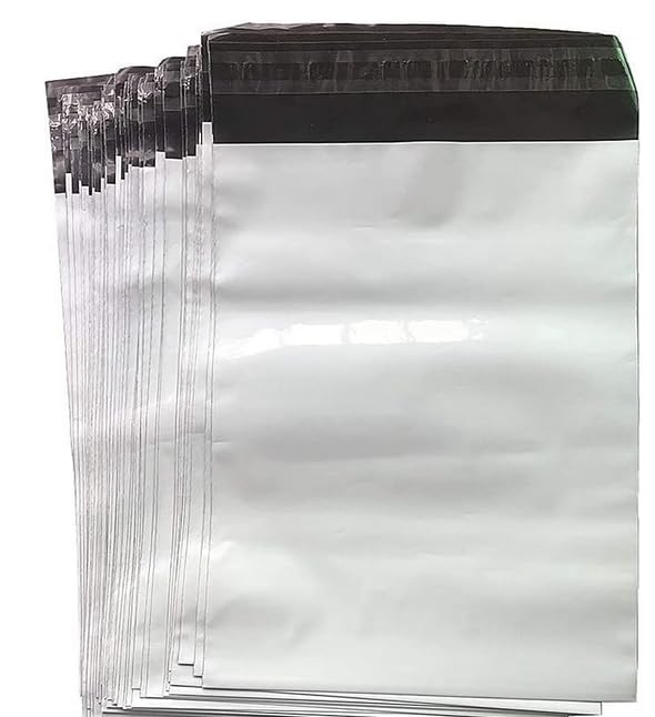 17.7 X 22 Inches White Poly Mailers，Large Self-Sealing Shipping Bags 10 Pcs - size: 17.7 X 22 Inch/10 pcs