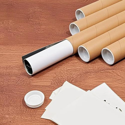 HOIGON 18 Pack 2 x 16 Inch Mailing Shipping Tubes with Caps, Thick Mail Tubes Cardboard Mailing Tube for Packing,Shipping, Artwork, Crafts, Storage of Poster - size: 2x16 Inch