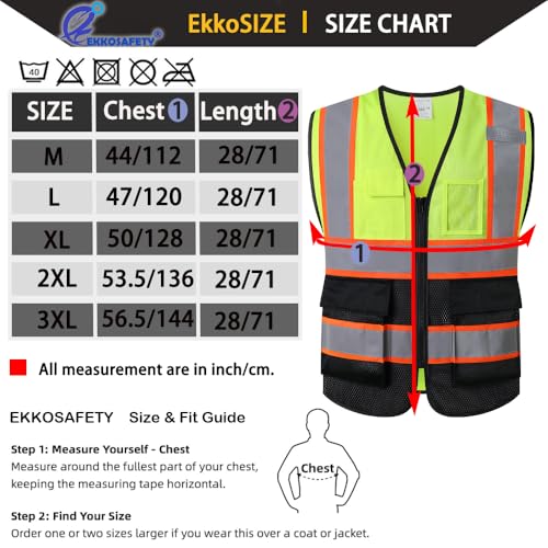 Hi Vis Reflective Safety Vest for Men Women,EK175,Yellowblack,M - color: Yellowblack, size: Medium