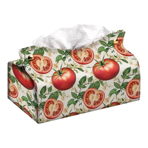 Rectangular Tissue Box Cover, Leather Tissue Box Holder, Facial Paper Organizer Dispenser, Modern Home Decoration for Bathroom, Home, Car, Nightstand, Office Desk - color: M, size: Medium