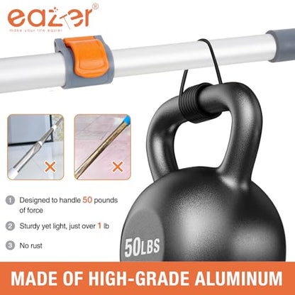 Eazer 65'' Squeegee Window Cleaner 2 in 1 Rotatable Window Cleaning Tool Kit with Telescopic Pole, Window Washing Equipment with Bendable Head for Indoor/Outdoor Window and Car Glass - EAW01 Pro - size: 65inch