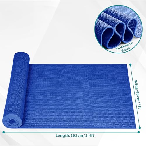 WochiTV Non Slip Drainage Mats PVC Pool Floor Mat 0.23'' Thick Outdoor Indoor Parking Space Mat for Bathroom Garage Basement Backyard Commercial Kitchen 3x3.3Ft Blue - color: Blue, size: 3 x 3.3 ft