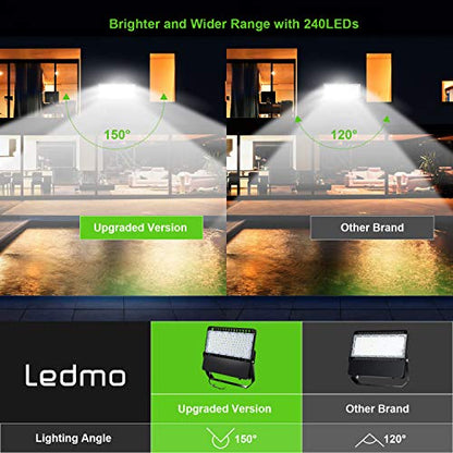 ledmo LED Flood Light Outdoor Fixture with Dusk to Dawn 36000LM 3 Pack - size: Standard/240-Photocell-3