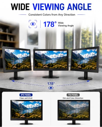 21.5-Inch Touchscreen Monitor, 1920x1080 Full HD 16:10 Display, 400cd/m² High Brightness, BNC HDMI VGA AV USB Input, Responsive Touch Screen for Self-Service Kiosk Industrial CCTV Security - size: 21.5Inch/16:10