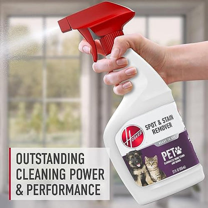 Hoover Pet Pre-Treat Spot and Stain Remover Spray, 22 oz., Pet Formula for Carpet and Upholstery, Tackles Tough Pet Messes and Stains, Pair Carpet or Spot Cleaner - style: 22 oz Stain Remover
