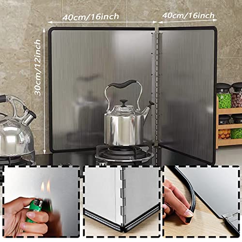 2PCS Grease Splatter Guard, Stainless Steel Stove Oil Splash Guard