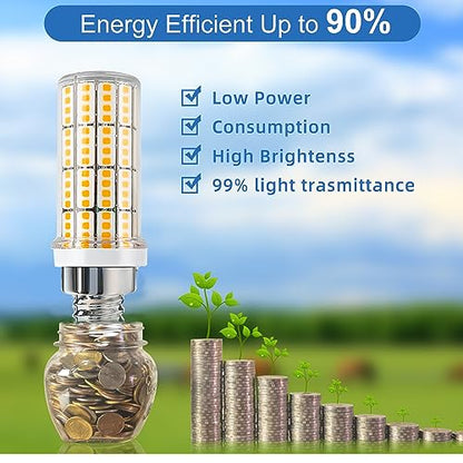 E12 LED Candelabra Light Bulbs, 200W Equivalent Chandelier Bulbs, 3000K Daylight White Non-Dimmable E12 LEDs Bulbs, 20W LED Light Bulb for Chandeliers, Ceiling Fan, Pendant, Wall sconces, Pack of 4 - color: Orange
