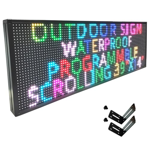 HS Programmable Scrolling Led sign Outdoor Digital Open Neon P10 39''x14'' - size: P10 39''X14''