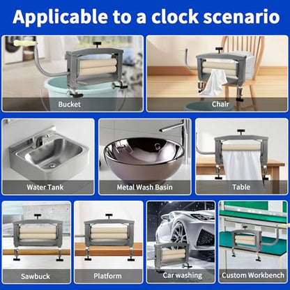 Clothes Wringer - Better Moisture Removal than Portable Washing Machine/Portable Dryer - Heavy Duty Off Grid Laundry Wringer | Perfect Towel Wringer for Chamois Cloth, Tile Sponge, etc.