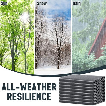 8 Pack 6 x 8 ft Gray Tarps, 5.5 Mil Heavy Duty Waterproof Tarp - color: Gray, size: 6 x 8 ft