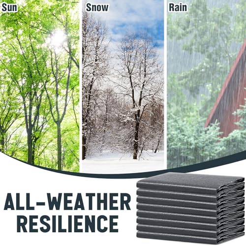 8 Pack 4 x 6 ft Gray Tarps, 5.5 Mil Heavy Duty Waterproof Tarp - color: Gray, size: 4 x 6 ft