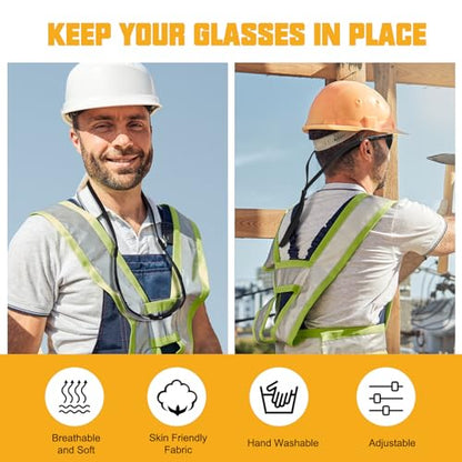 OXG 12 Pack Anti Fog Safety Glasses for Men, ANSI Z87.1 Protective Eyewear - color: Grey With Straps