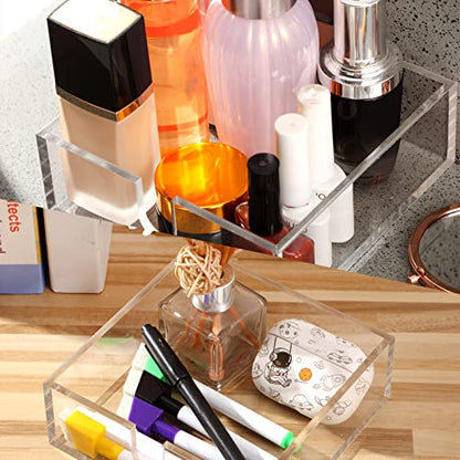Boao 2 Pieces Acrylic Cocktail Napkin Holder, 5.5 x 5.5 Inch - size: 5.5 x 5.5 Inch