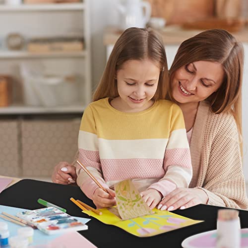 Ewen 25.6x17.7in Large Silicone Kitchen Counter Mat, 2mm Thick Heat Resistant Countertop Protector, Baking Silicone Mat under Air Fryer Toaster Oven Microwave Coffee Maker Cutting Board Drill Black - color: Black, size: 25.6"L x 17.5"W