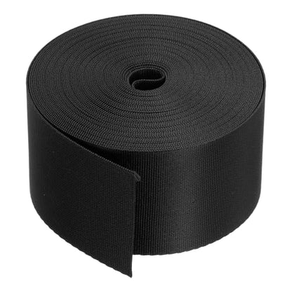 MECCANIXITY Flat Nylon Webbing Strap 2 Inch 10 Yards Black - color: Black, size: 2 Inch x 10 Yards