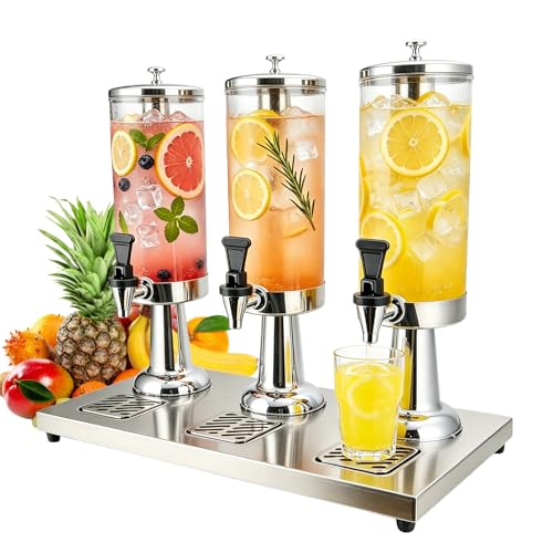 2.4 Gallon Drink Dispenser for Party with Stand & Leak-Proof Spigot - color: Silver