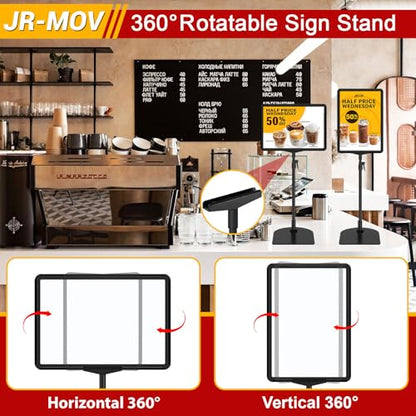 Table Top Sign Holder 8.5 x 11, Adjustable Floor Sign Holder Stand - size: 8.5"x11" 2 Pack