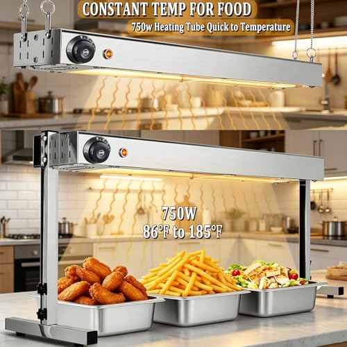 CTJ Food Heat Lamp Hanging & Freestanding Commercial Food Warmer Lamp, 24in - size: 24inch