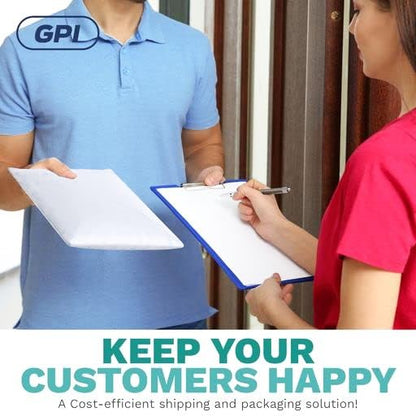 7.5"x10.5" Poly Mailers, 500 Pack, 2.5 Mil, White Self Seal Waterproof, GPI - size: 7.5" x 10.5"