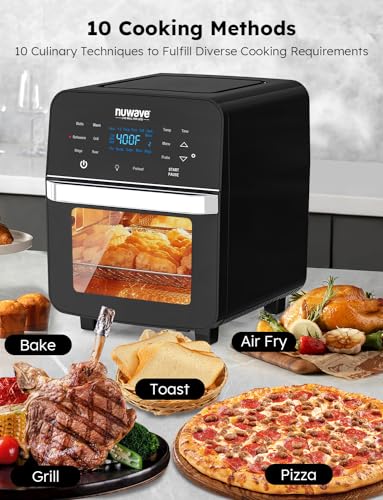 Nuwave Brio Air Fryer Oven, 15.5Qt X-Large Family Size, Powerful 1800W - size: 15.5Qt