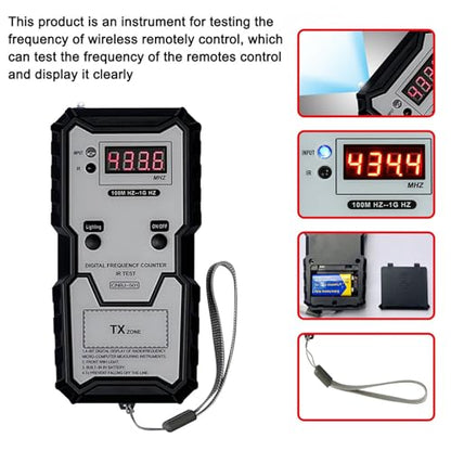 Key Switch Tester, Remote Keys Frequency Counter, 100M HZ to 1G HZ High Accuracy Digital Display Key Fob Frequency Tester