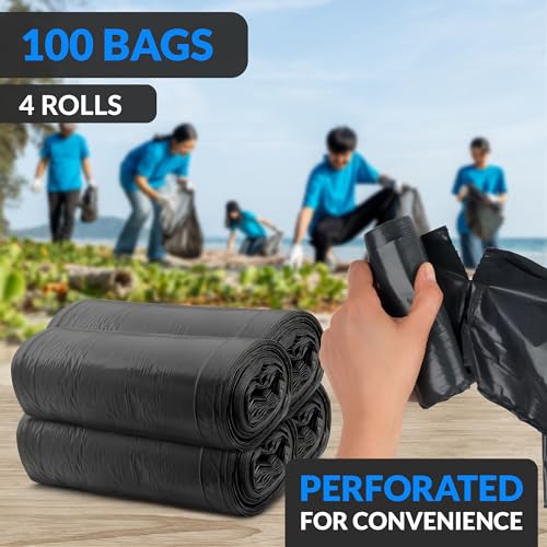 Reli. 55 Gallon Trash Bags Heavy Duty (100 Count) | Black