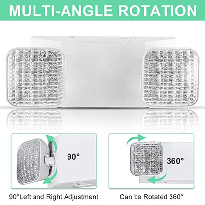 LED Emergency Exit Light Battery Backup, Fire Resistant Emergency Exit Sign - size: 1 PACK