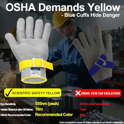 Dowellife ANSI A9 Cut Resistant Glove Food Grade, Stainless Steel Mesh Metal Knife Cutting Glove for Butcher Oyster Shucking Kitchen Mandoline Chef Slicing Fish Fillet (Medium) - size: Medium (Pack of 1)